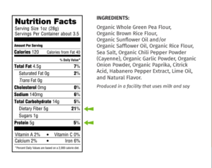 Peas Please Habanero Lime Nutrition Facts