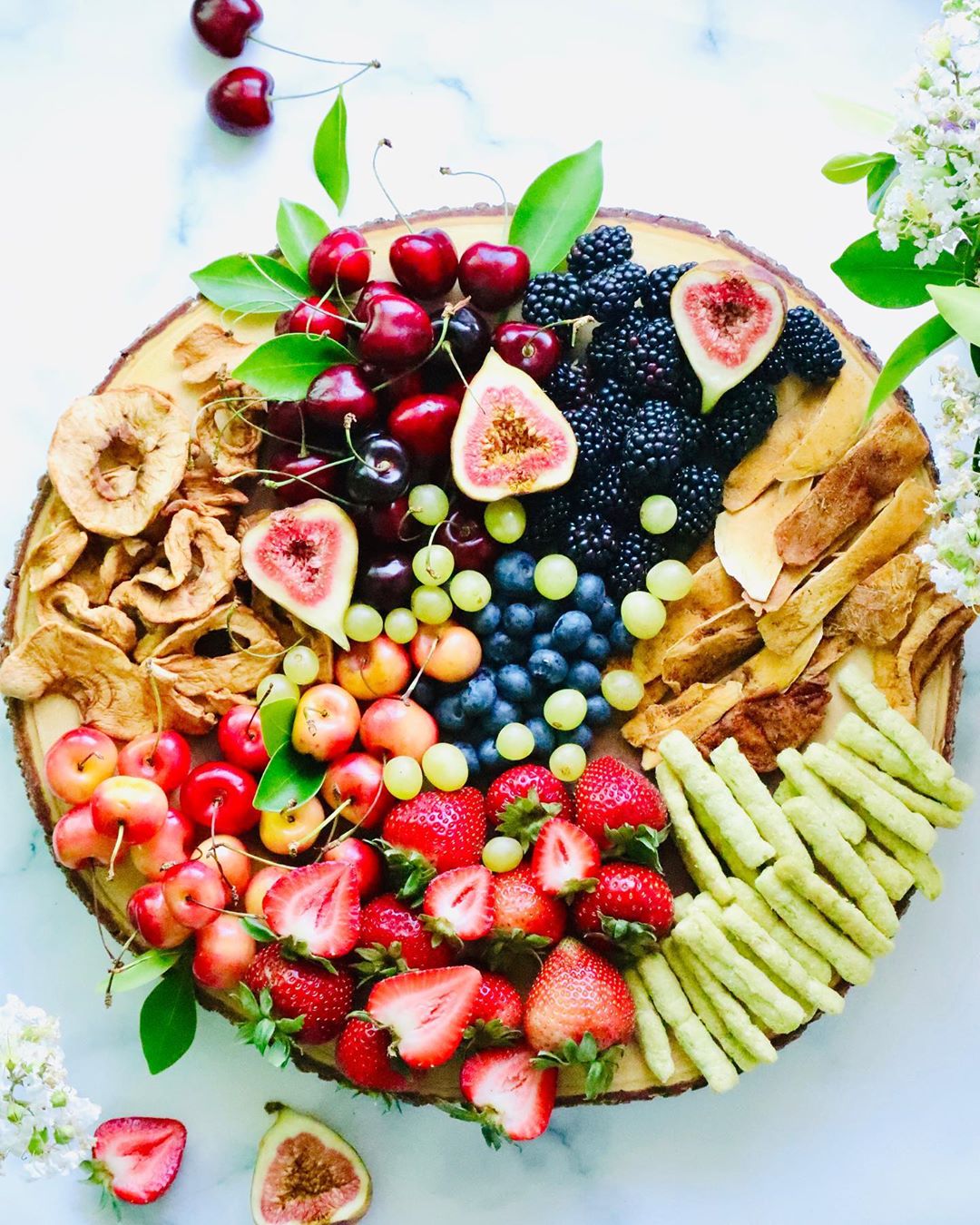 plate with fresh fruits and our snacks